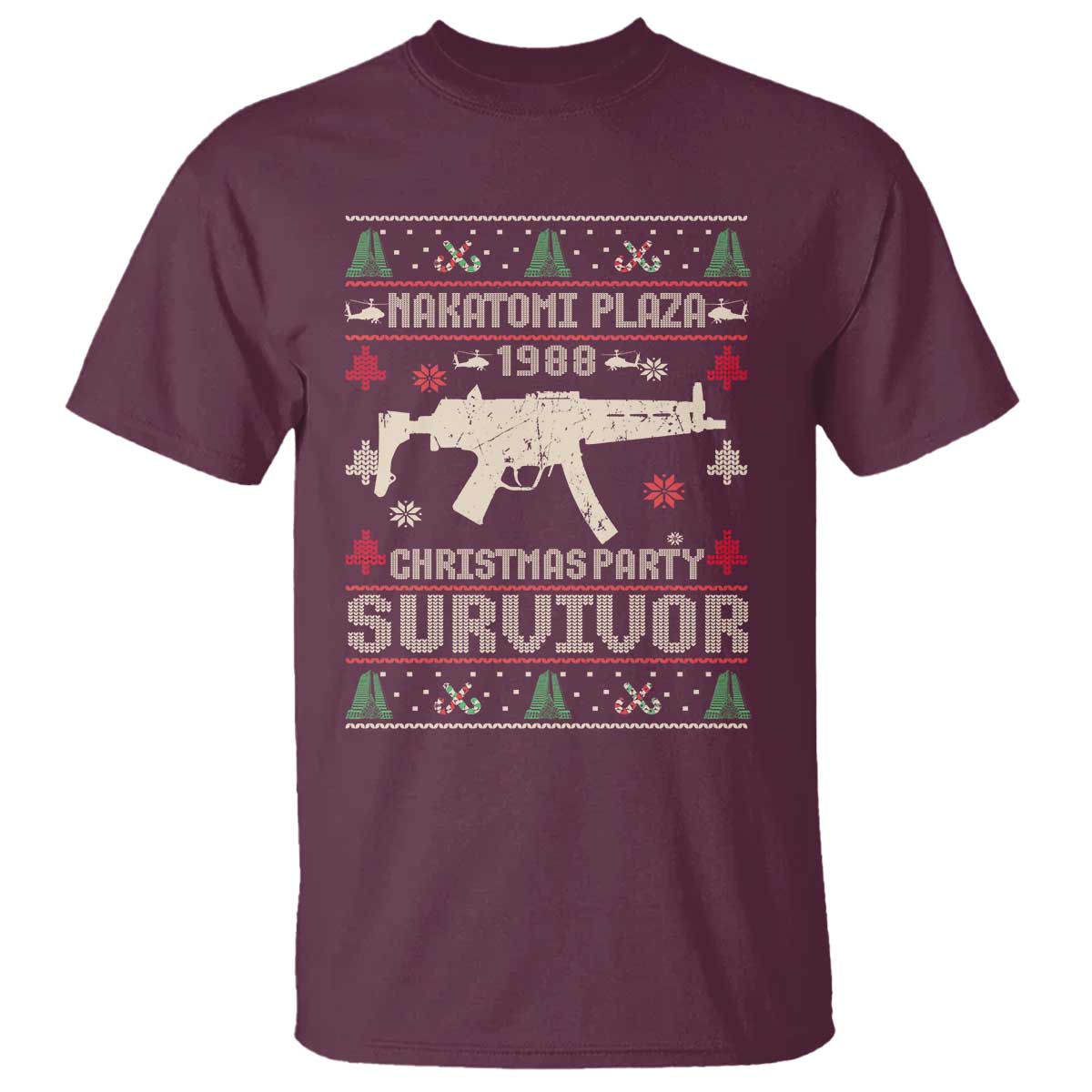 Nakatomi Plaza Christmas Party T Shirt Funny 80's Die Movie 1988 Ugly Christmas - Wonder Print Shop