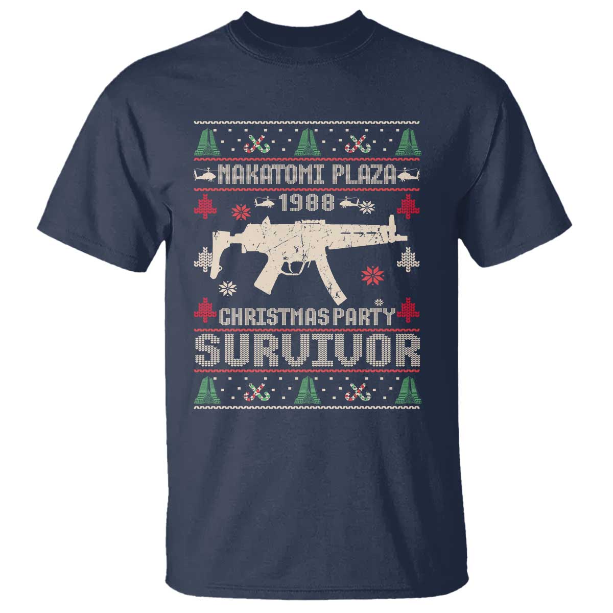 Nakatomi Plaza Christmas Party T Shirt Funny 80's Die Movie 1988 Ugly Christmas - Wonder Print Shop