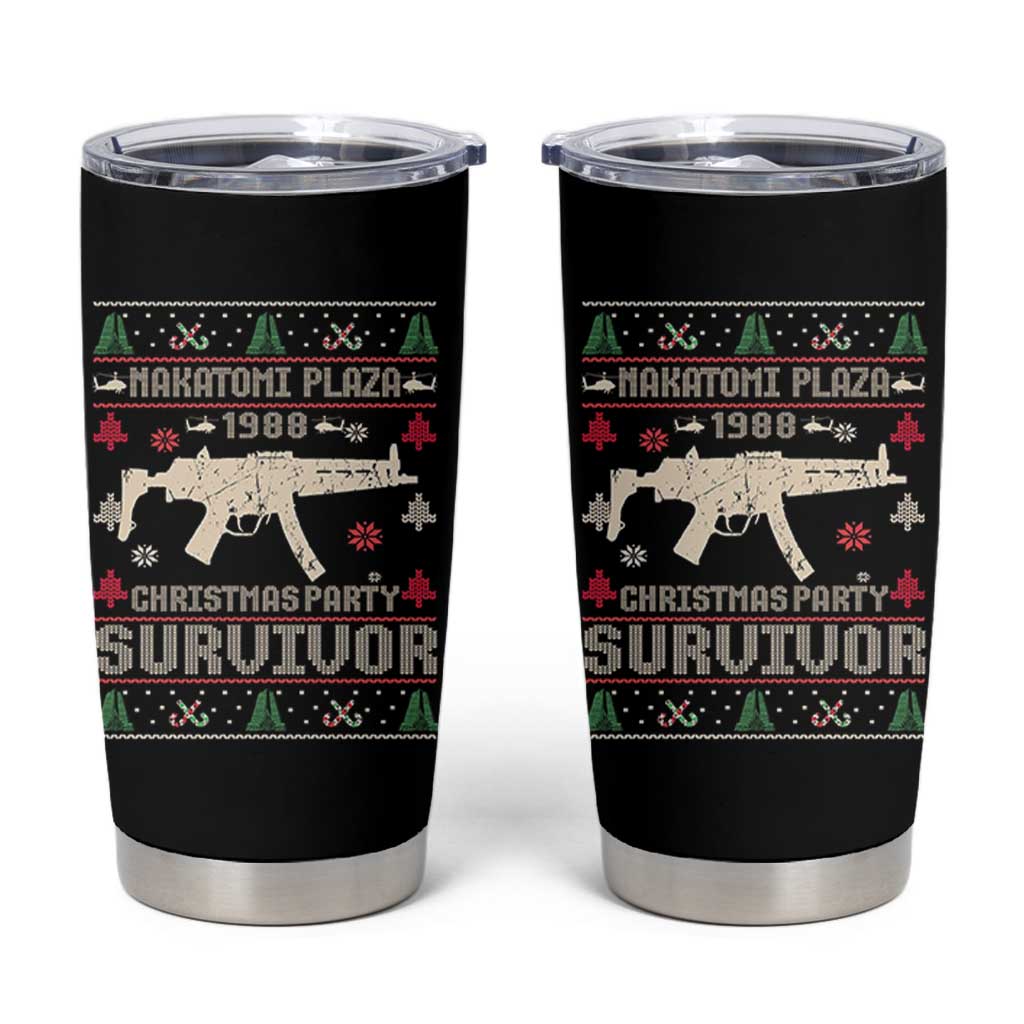 Nakatomi Plaza Christmas Party Tumbler Cup Funny 80's Die Movie 1988 Ugly Christmas - Wonder Print Shop