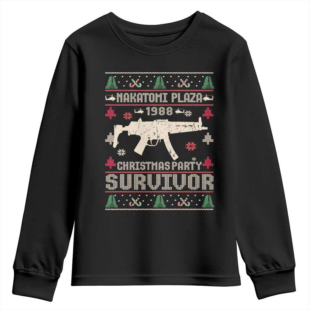 Nakatomi Plaza Christmas Party Youth Sweatshirt Funny 80's Die Movie 1988 Ugly Christmas - Wonder Print Shop