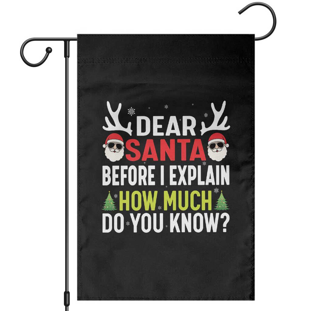 Funny Christmas Garden Flag Dear Santa I Can Explain How Much Do You Know - Wonder Print Shop