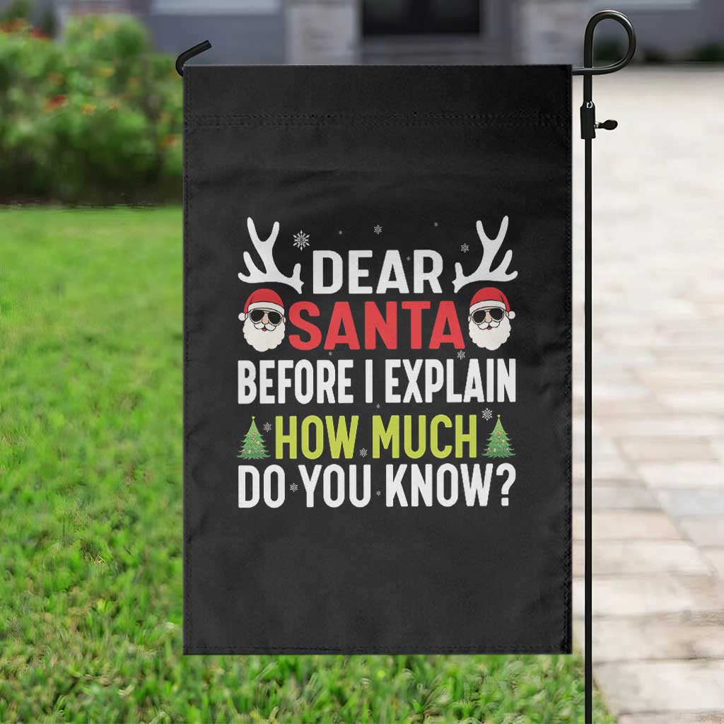 Funny Christmas Garden Flag Dear Santa I Can Explain How Much Do You Know - Wonder Print Shop