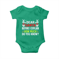 Funny Christmas Baby Onesie Dear Santa I Can Explain How Much Do You Know - Wonder Print Shop