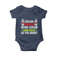 Funny Christmas Baby Onesie Dear Santa I Can Explain How Much Do You Know - Wonder Print Shop