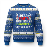 Funny Christmas Hanukkah Ugly Sweater Dear Santa I Can Explain How Much Do You Know - Wonder Print Shop
