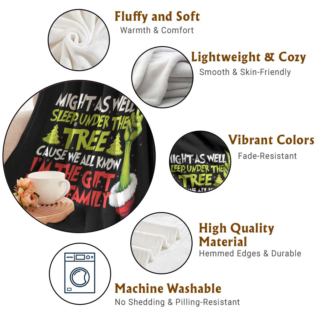 Funny Christmas Throw Blanket I'm The Gift Kids Pajamas Girls Boys - Wonder Print Shop