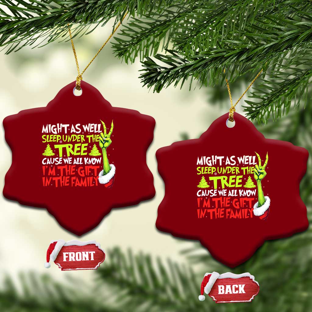 Funny Christmas Ceramic Ornament I'm The Gift Kids Pajamas Girls Boys - Wonder Print Shop