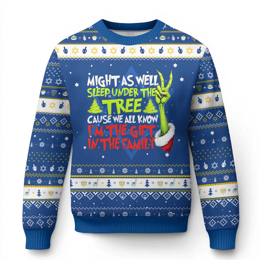 Funny Christmas Hanukkah Ugly Sweater I'm The Gift Kids Pajamas Girls Boys - Wonder Print Shop