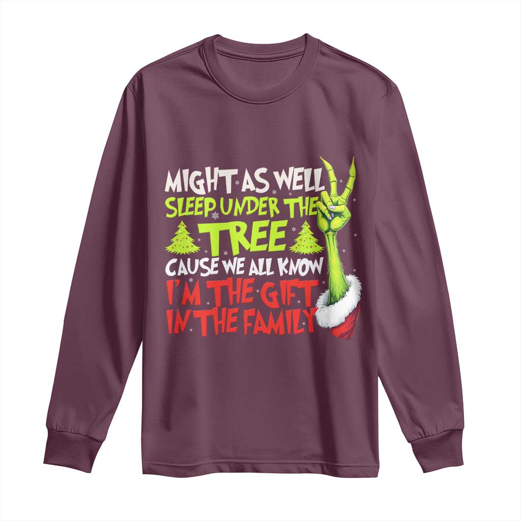 Funny Christmas Long Sleeve Shirt I'm The Gift Kids Pajamas Girls Boys - Wonder Print Shop