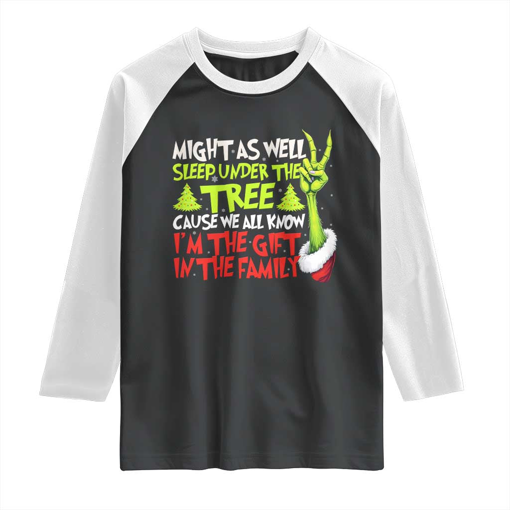 Funny Christmas Raglan Shirt I'm The Gift Kids Pajamas Girls Boys - Wonder Print Shop