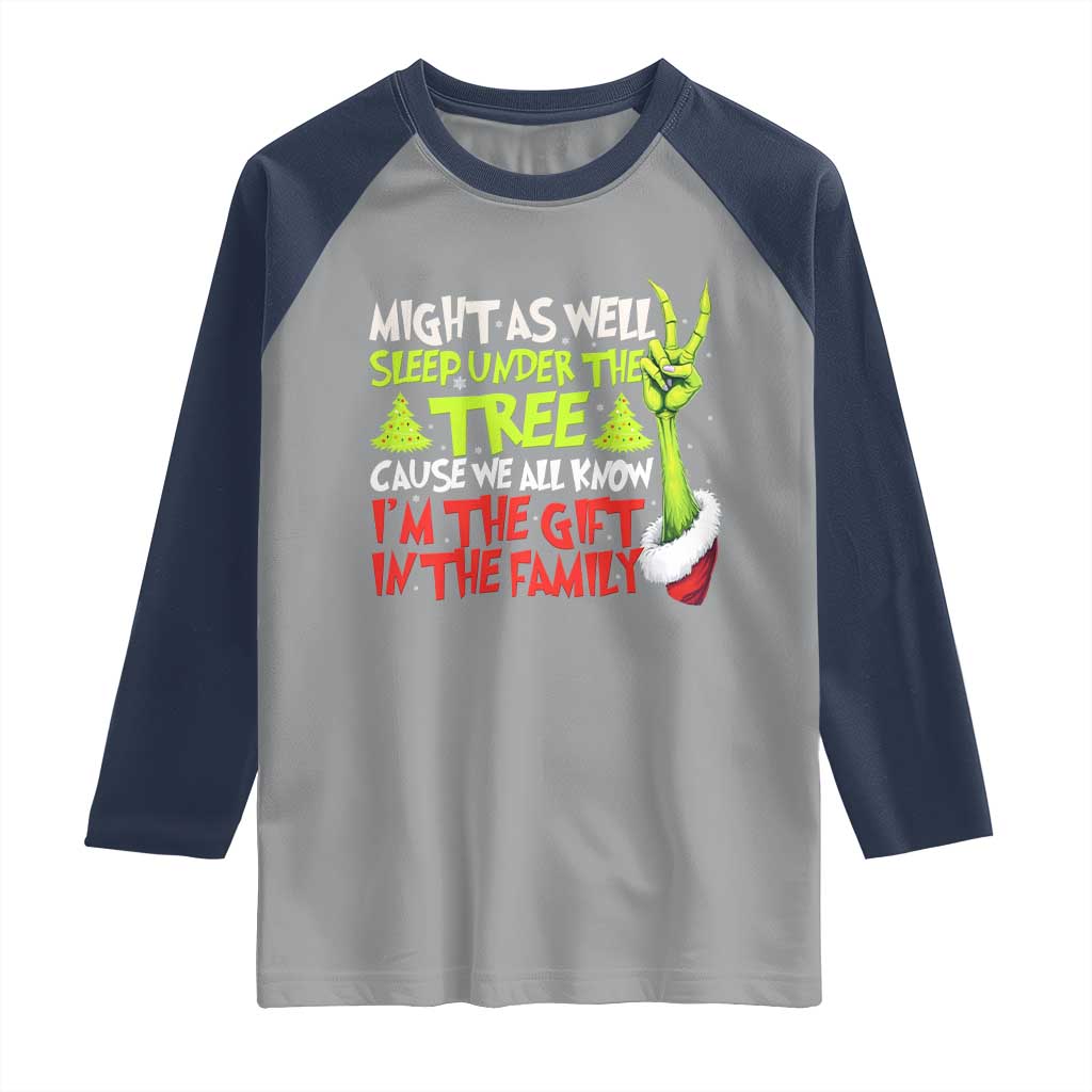 Funny Christmas Raglan Shirt I'm The Gift Kids Pajamas Girls Boys - Wonder Print Shop