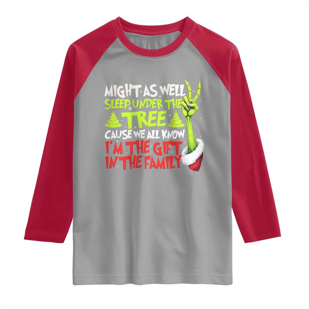 Funny Christmas Raglan Shirt I'm The Gift Kids Pajamas Girls Boys - Wonder Print Shop