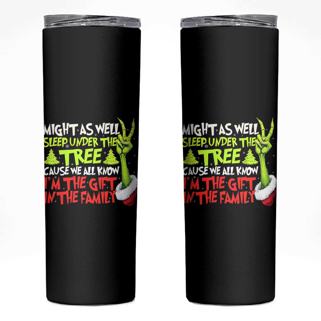 Funny Christmas Skinny Tumbler I'm The Gift Kids Pajamas Girls Boys - Wonder Print Shop