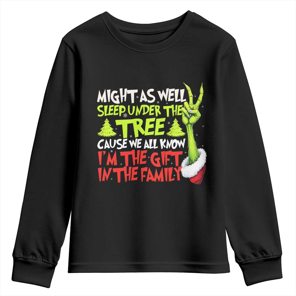 Funny Christmas Youth Sweatshirt I'm The Gift Kids Pajamas Girls Boys - Wonder Print Shop