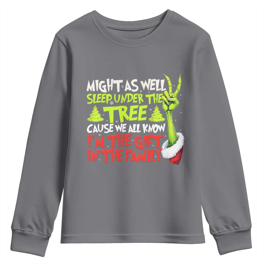 Funny Christmas Youth Sweatshirt I'm The Gift Kids Pajamas Girls Boys - Wonder Print Shop