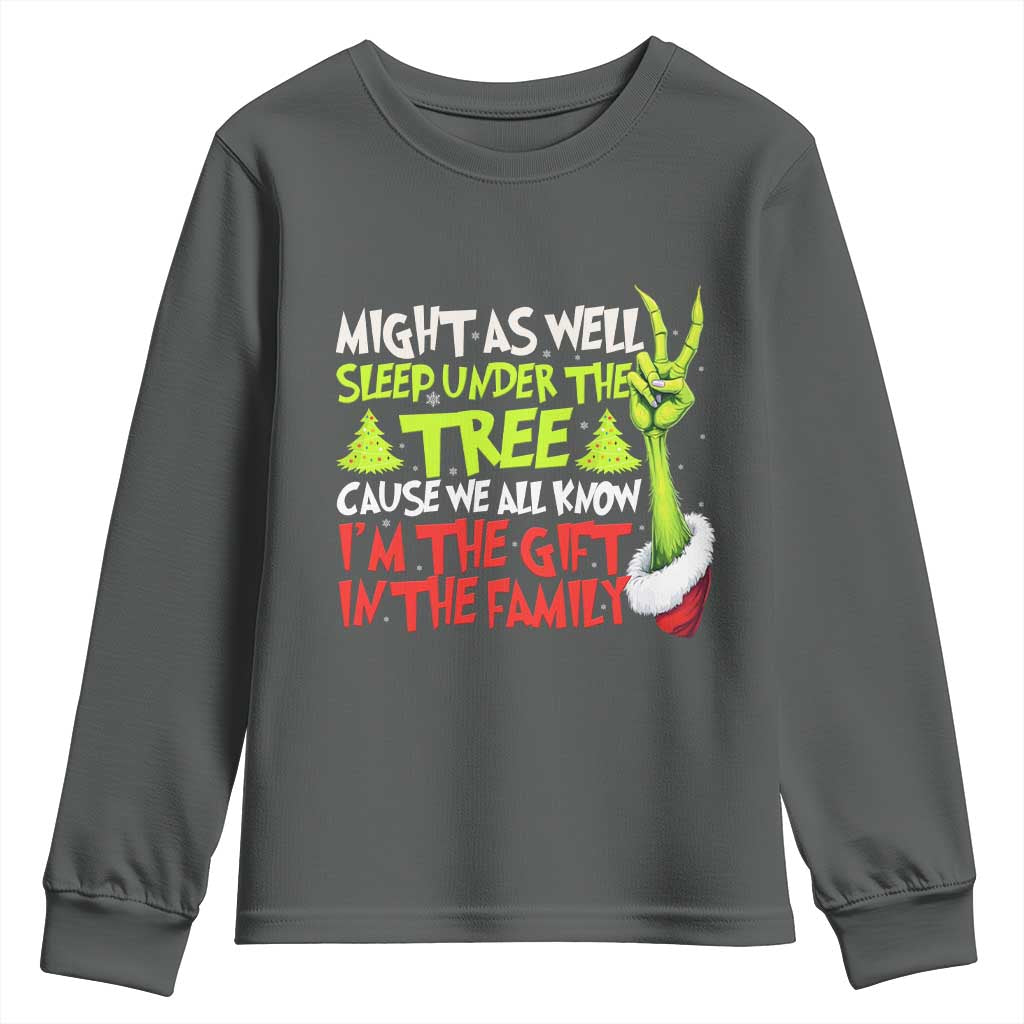 Funny Christmas Youth Sweatshirt I'm The Gift Kids Pajamas Girls Boys - Wonder Print Shop