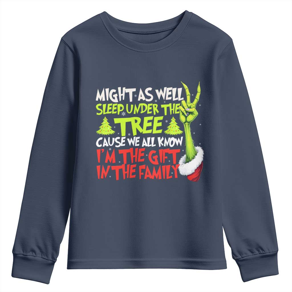 Funny Christmas Youth Sweatshirt I'm The Gift Kids Pajamas Girls Boys - Wonder Print Shop
