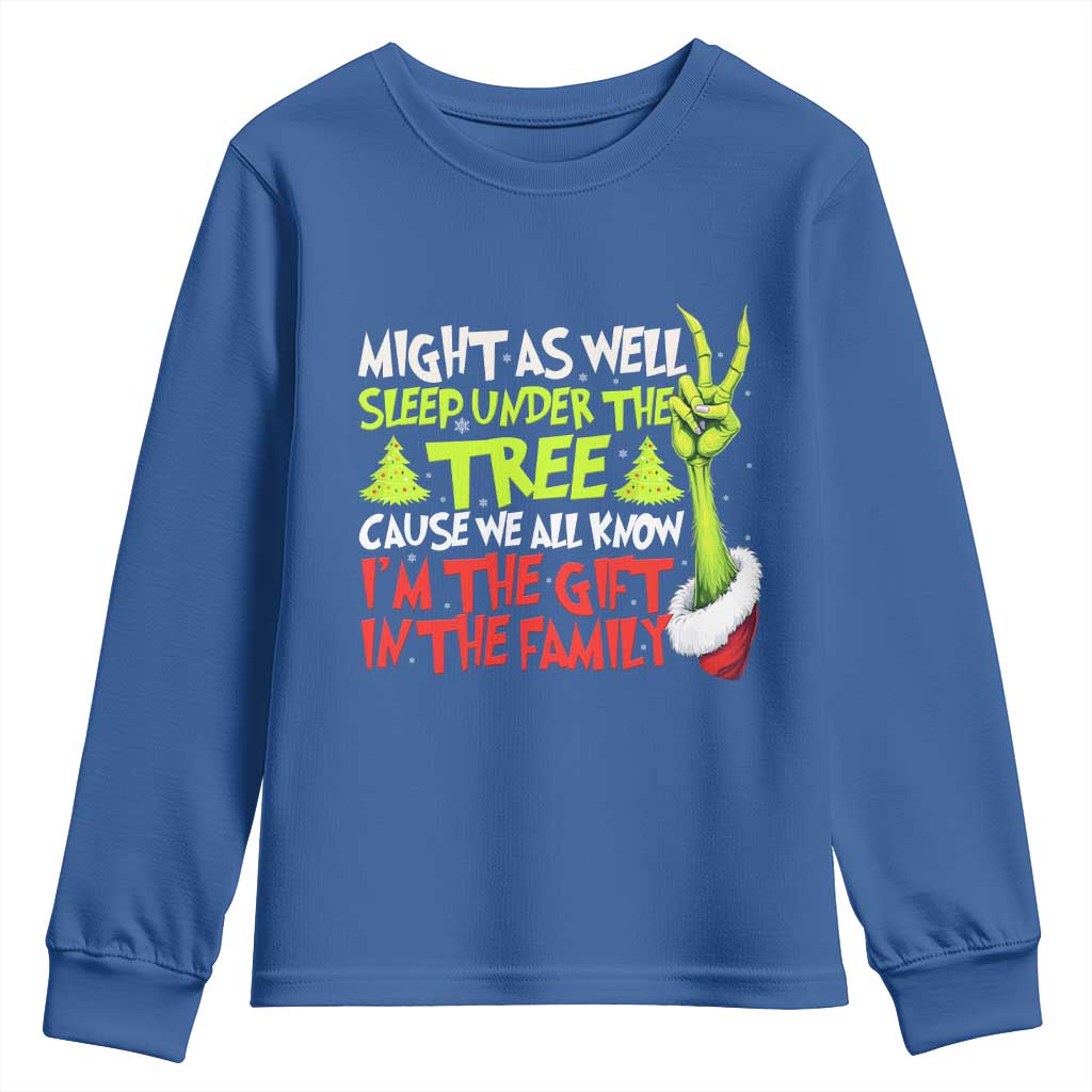 Funny Christmas Youth Sweatshirt I'm The Gift Kids Pajamas Girls Boys - Wonder Print Shop