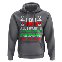 Funny Christmas Hoodie Dear Santa All I Want Is A Fat Bank Account Skinny Body - Wonder Print Shop