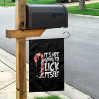 Funny Dirty Christmas Garden Flag It's Not Going To Lick Itself Adult Humor Cringe Candy Cane - Wonder Print Shop