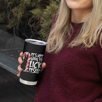 Funny Dirty Christmas Tumbler Cup It's Not Going To Lick Itself Adult Humor Cringe Candy Cane - Wonder Print Shop