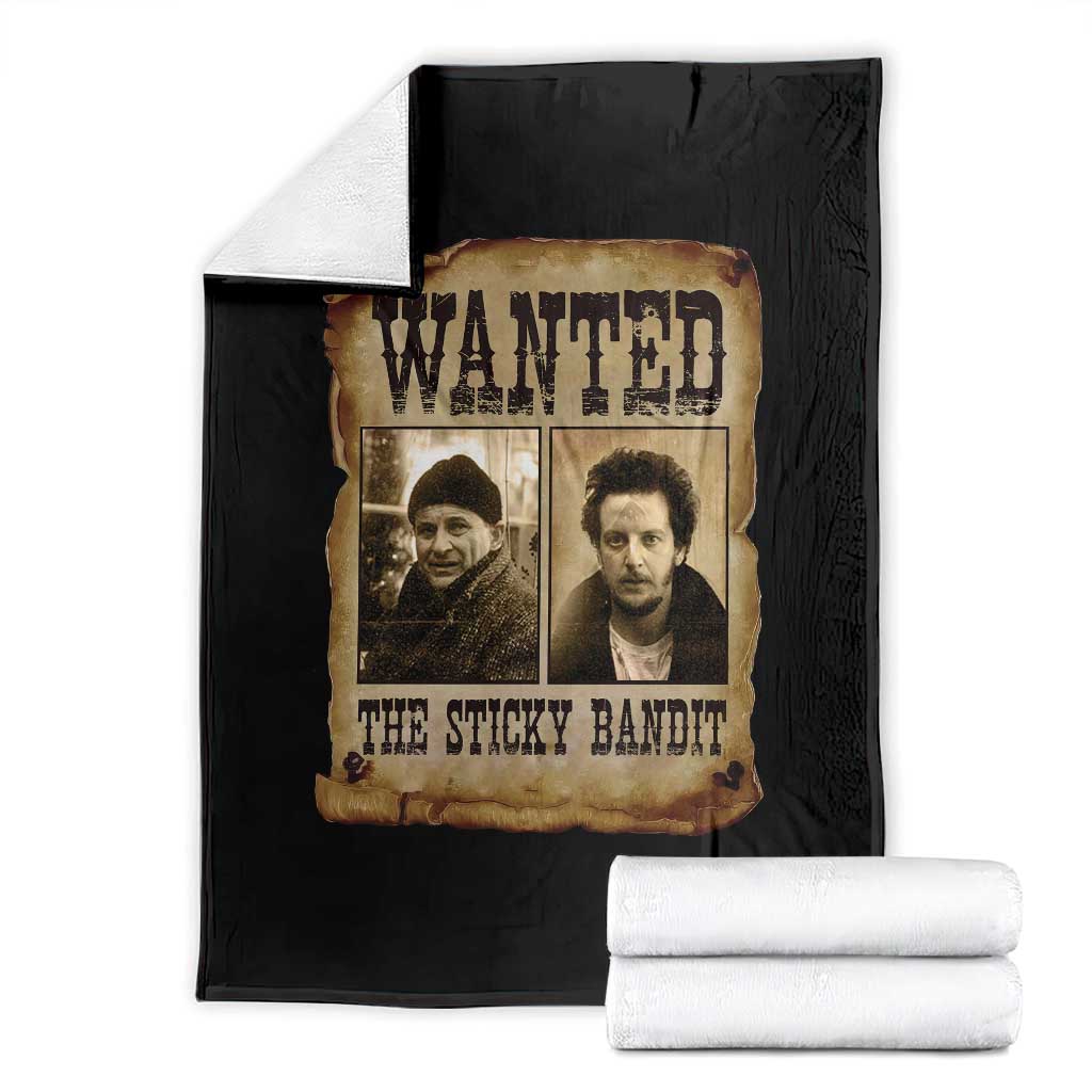 Funny Christmas Movie Throw Blanket Wanted Sticky Bandit Merry Xmas Ya Filthy Animal - Wonder Print Shop