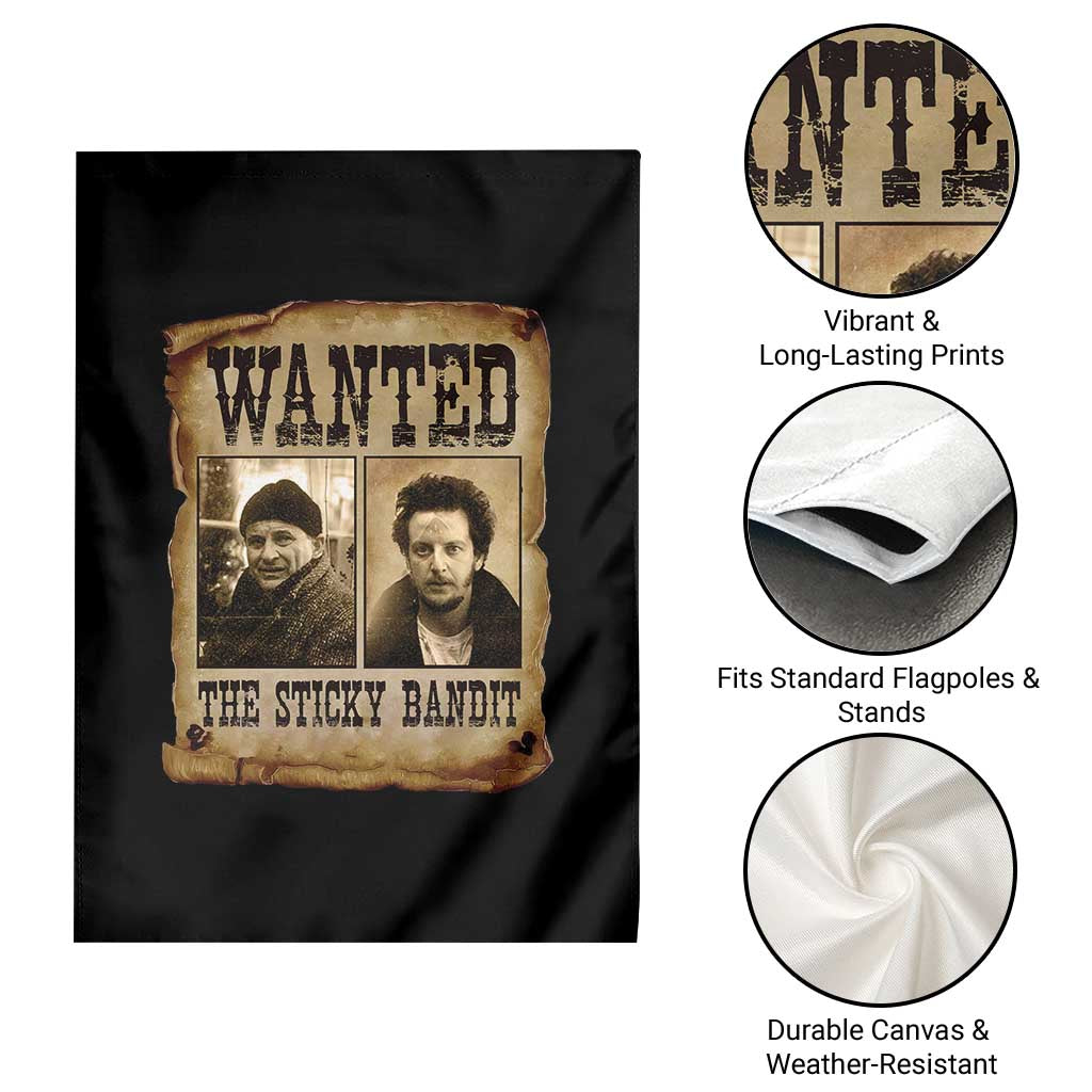 Funny Christmas Movie Garden Flag Wanted Sticky Bandit Merry Xmas Ya Filthy Animal - Wonder Print Shop