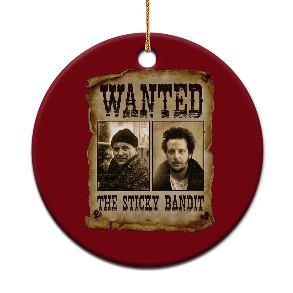 Funny Christmas Movie Ceramic Ornament Wanted Sticky Bandit Merry Xmas Ya Filthy Animal - Wonder Print Shop