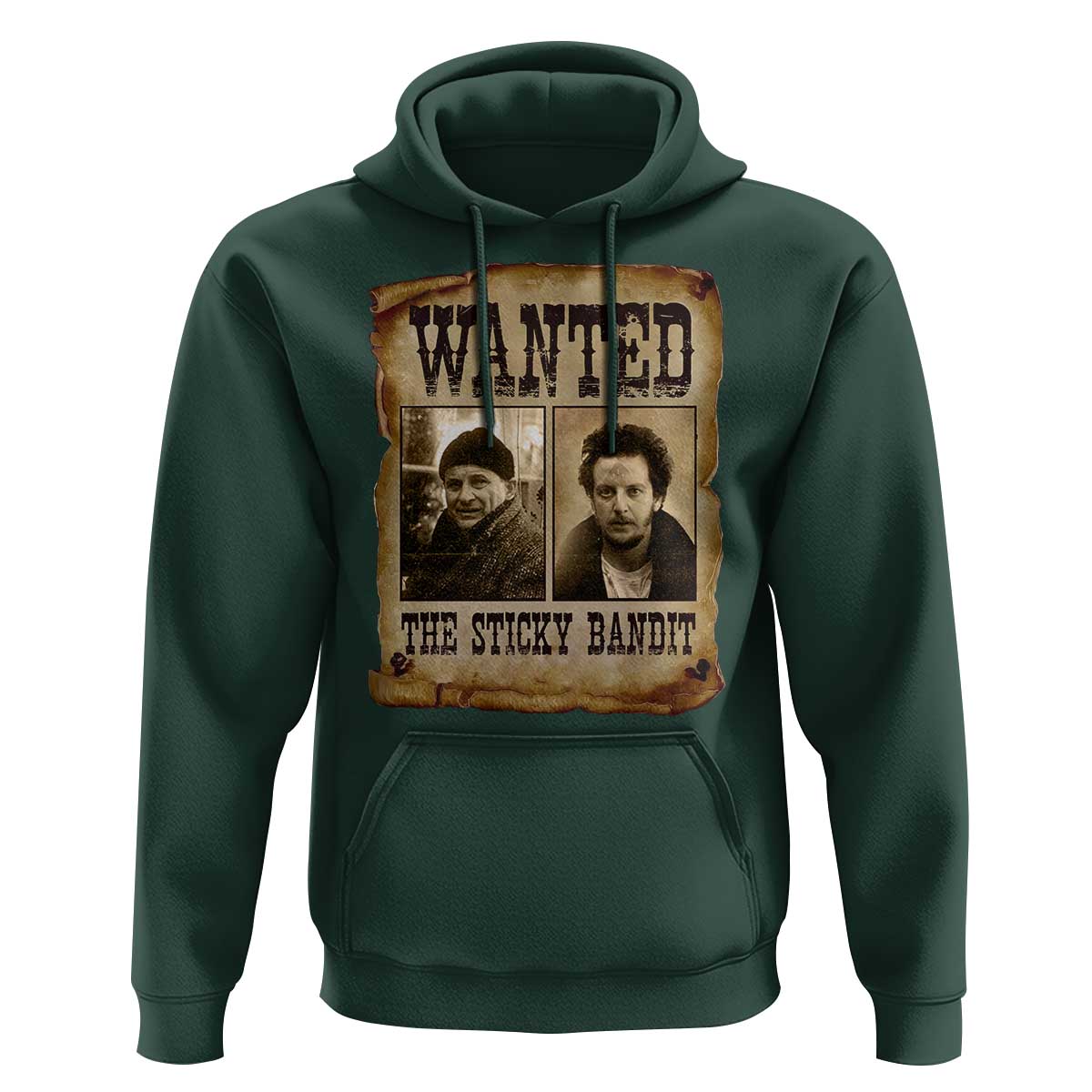 Funny Christmas Movie Hoodie Wanted Sticky Bandit Merry Xmas Ya Filthy Animal - Wonder Print Shop