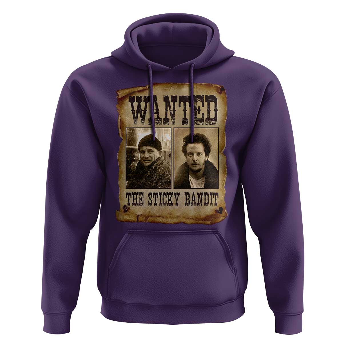 Funny Christmas Movie Hoodie Wanted Sticky Bandit Merry Xmas Ya Filthy Animal - Wonder Print Shop