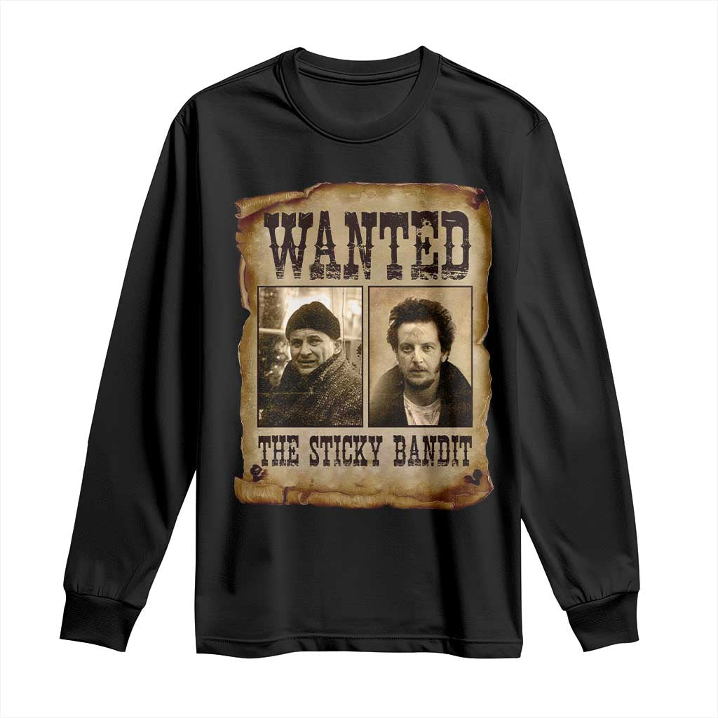 Funny Christmas Movie Long Sleeve Shirt Wanted Sticky Bandit Merry Xmas Ya Filthy Animal - Wonder Print Shop