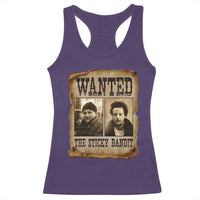 Funny Christmas Movie Racerback Tank Top Wanted Sticky Bandit Merry Xmas Ya Filthy Animal - Wonder Print Shop