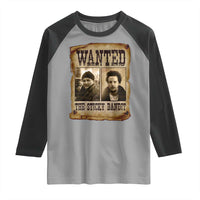 Funny Christmas Movie Raglan Shirt Wanted Sticky Bandit Merry Xmas Ya Filthy Animal - Wonder Print Shop