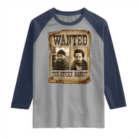 Funny Christmas Movie Raglan Shirt Wanted Sticky Bandit Merry Xmas Ya Filthy Animal - Wonder Print Shop
