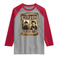 Funny Christmas Movie Raglan Shirt Wanted Sticky Bandit Merry Xmas Ya Filthy Animal - Wonder Print Shop