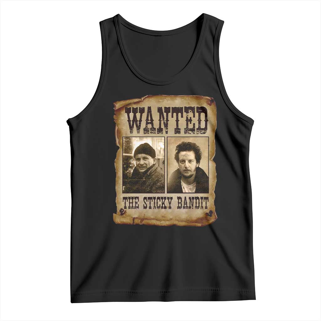 Funny Christmas Movie Tank Top Wanted Sticky Bandit Merry Xmas Ya Filthy Animal - Wonder Print Shop