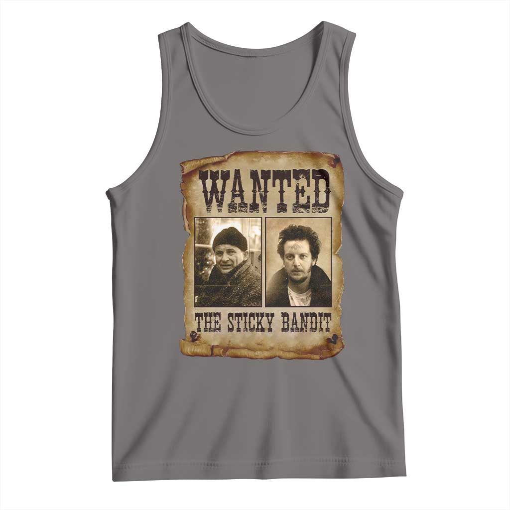 Funny Christmas Movie Tank Top Wanted Sticky Bandit Merry Xmas Ya Filthy Animal - Wonder Print Shop