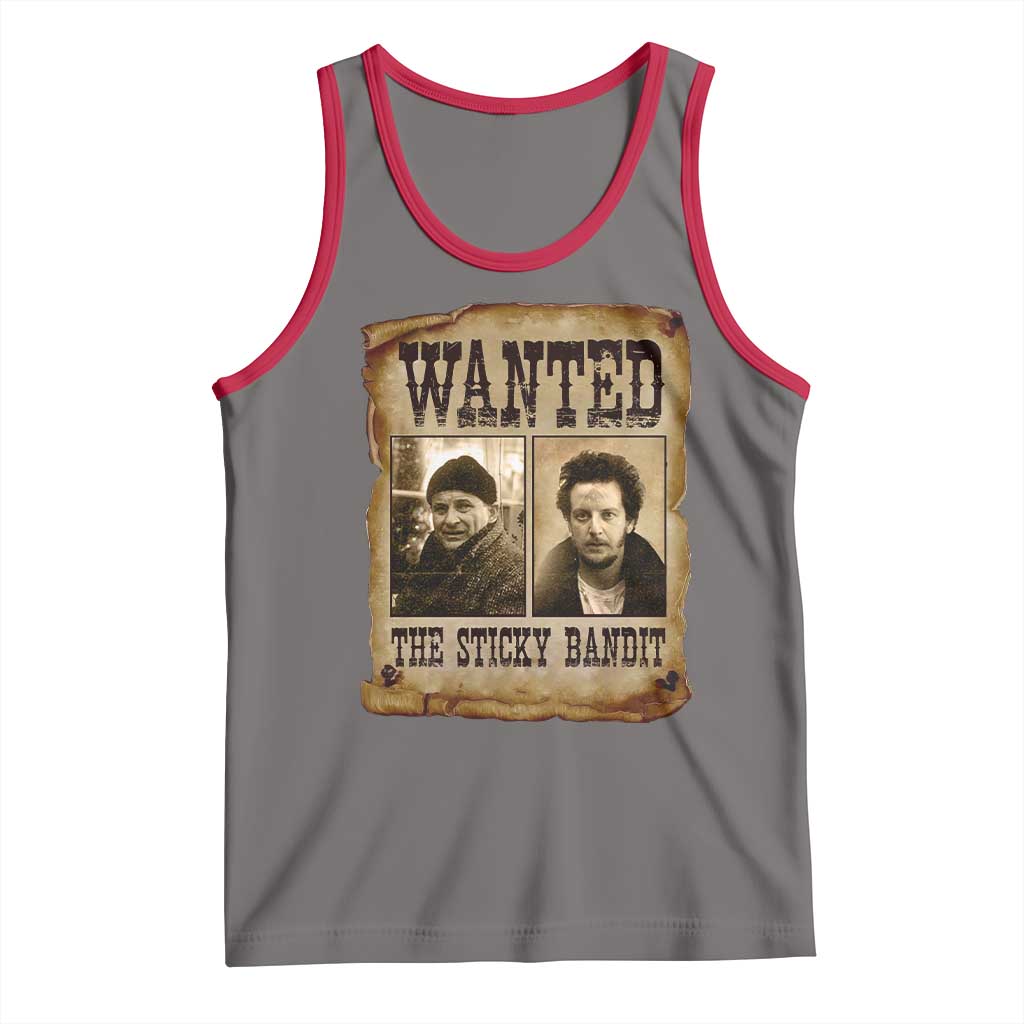 Funny Christmas Movie Tank Top Wanted Sticky Bandit Merry Xmas Ya Filthy Animal - Wonder Print Shop