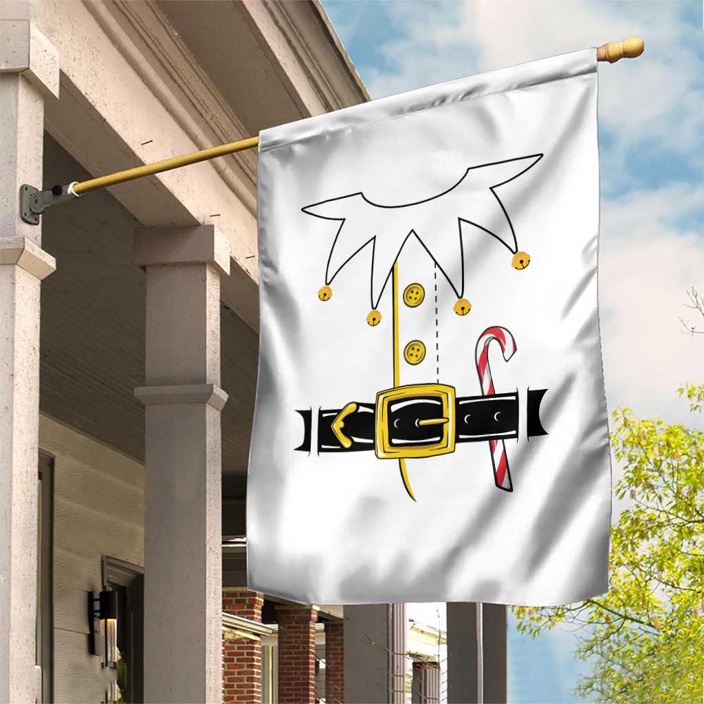 Christmas Elf Costume Garden Flag Holiday Costume Funny Christmas Gift - Wonder Print Shop