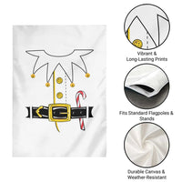 Christmas Elf Costume Garden Flag Holiday Costume Funny Christmas Gift - Wonder Print Shop