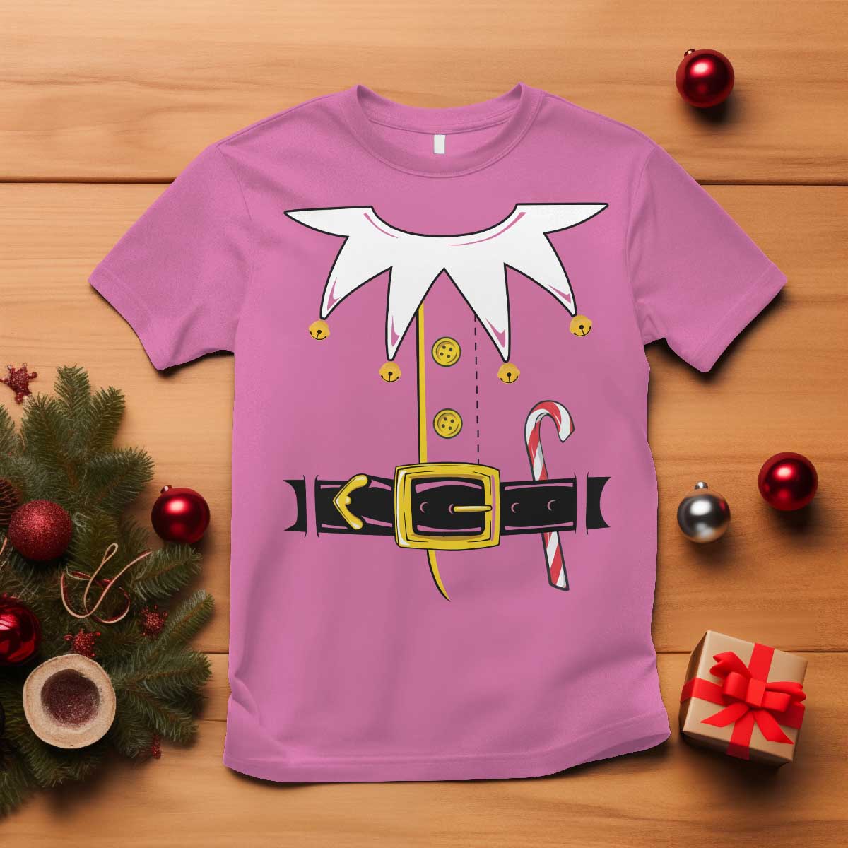 Christmas Elf Costume T Shirt Holiday Costume Funny Christmas Gift - Wonder Print Shop