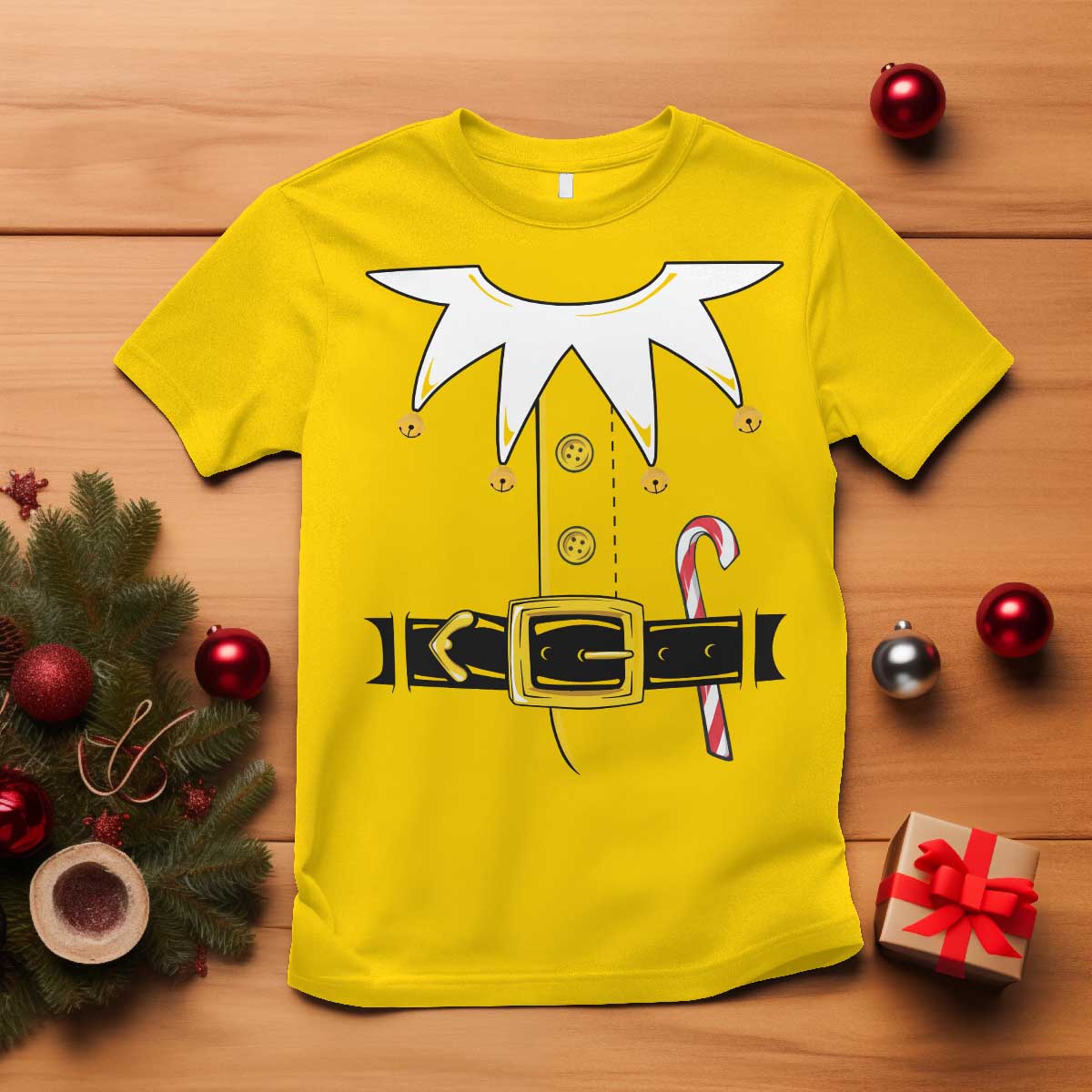 Christmas Elf Costume T Shirt Holiday Costume Funny Christmas Gift - Wonder Print Shop