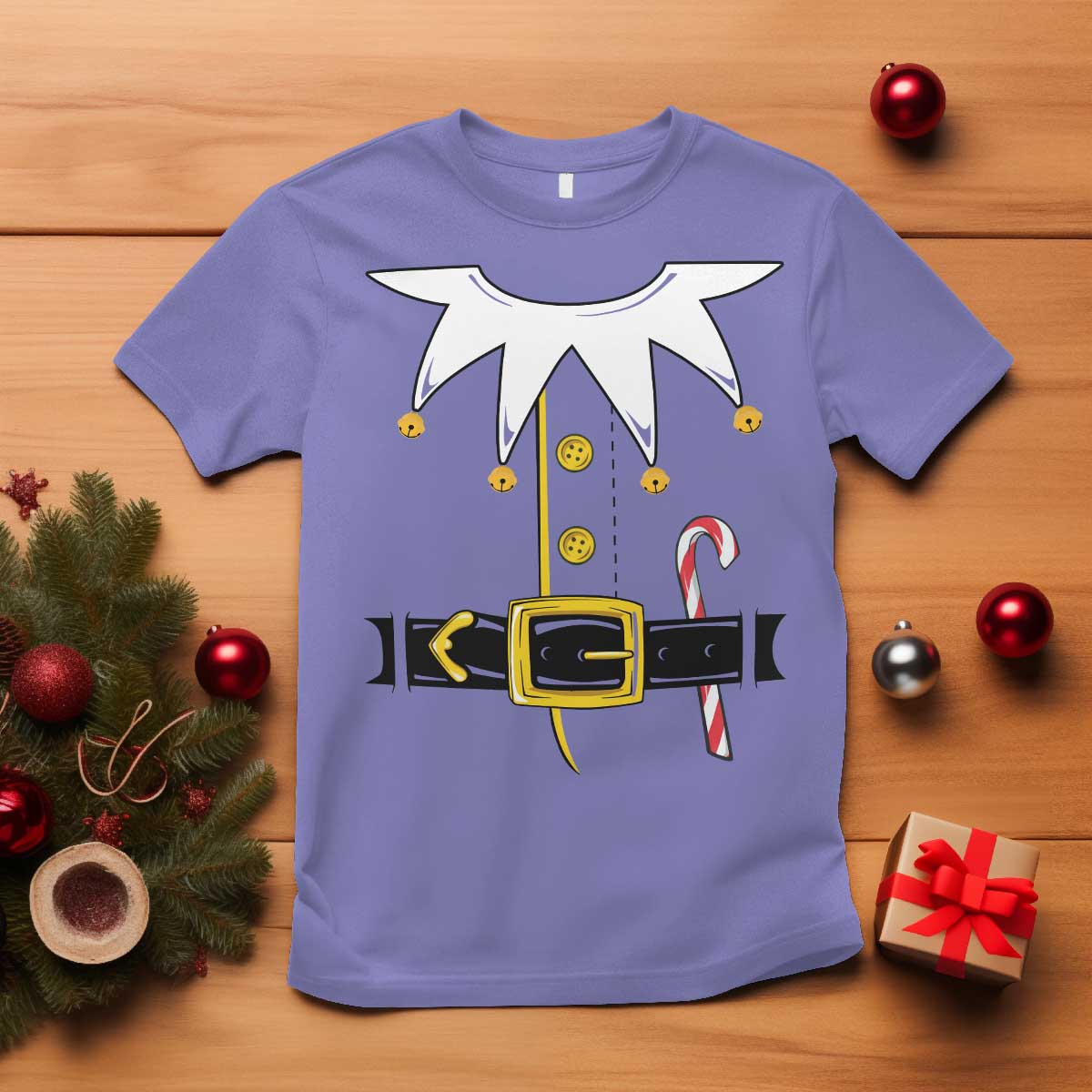 Christmas Elf Costume T Shirt Holiday Costume Funny Christmas Gift - Wonder Print Shop