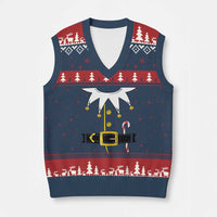 Christmas Elf Costume V-Neck Knit Sweater Vest Holiday Costume Funny Christmas Gift - Wonder Print Shop