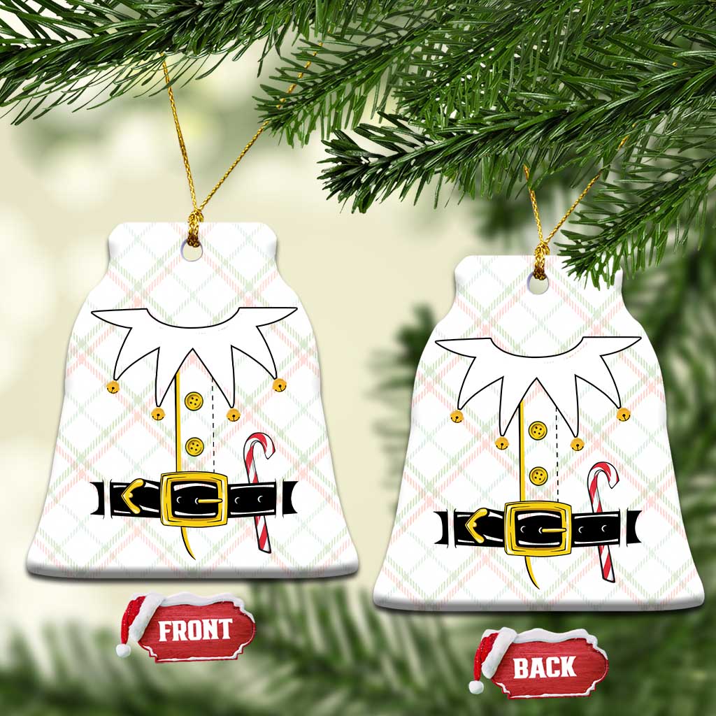 Christmas Elf Costume Ceramic Ornament Holiday Costume Funny Christmas Gift - Wonder Print Shop