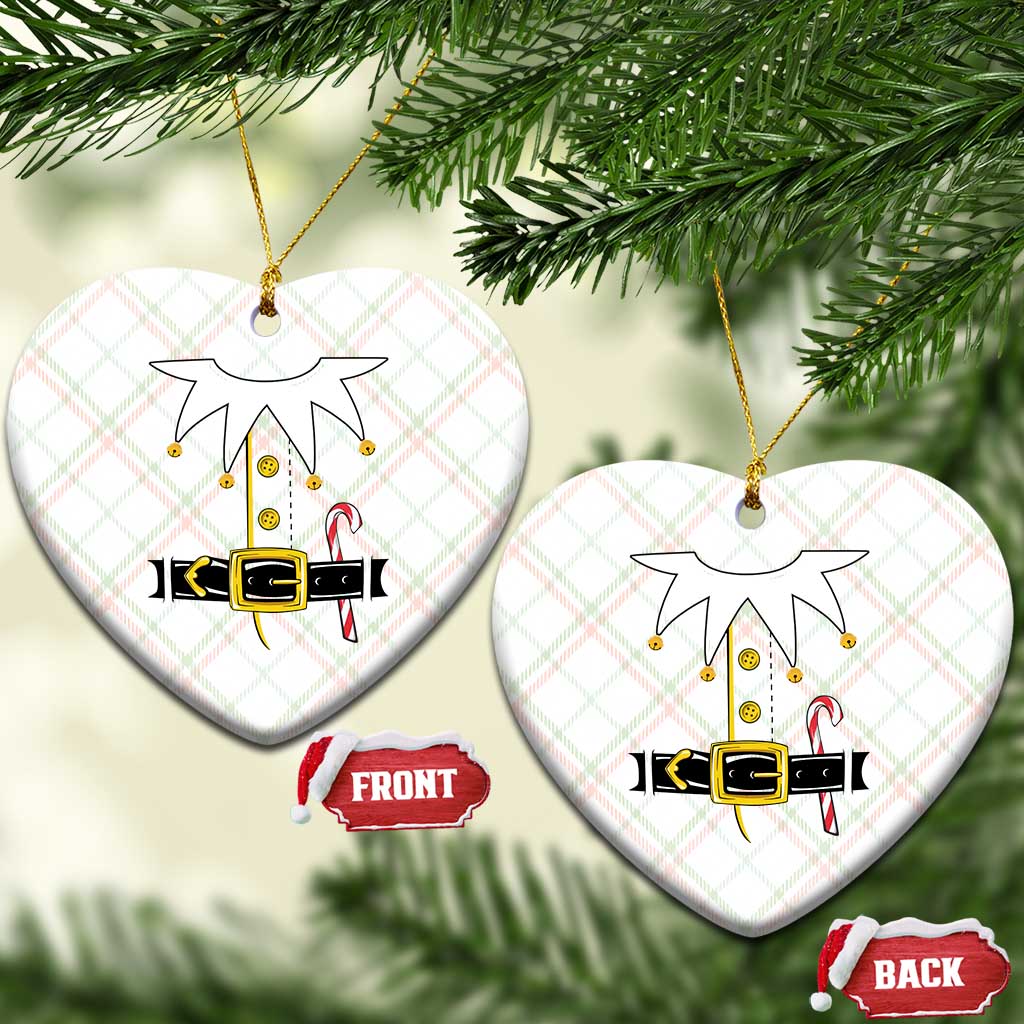 Christmas Elf Costume Ceramic Ornament Holiday Costume Funny Christmas Gift - Wonder Print Shop