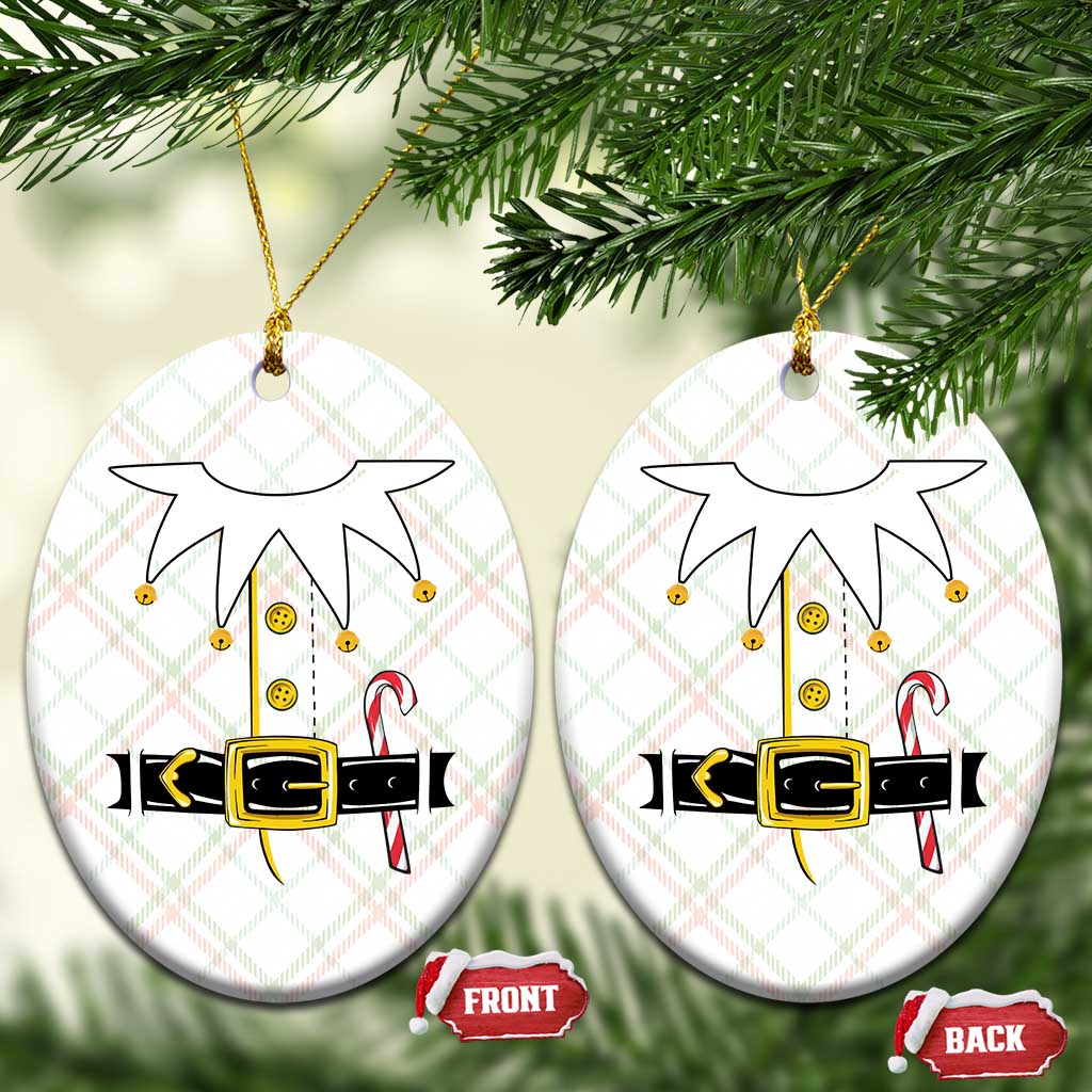 Christmas Elf Costume Ceramic Ornament Holiday Costume Funny Christmas Gift - Wonder Print Shop