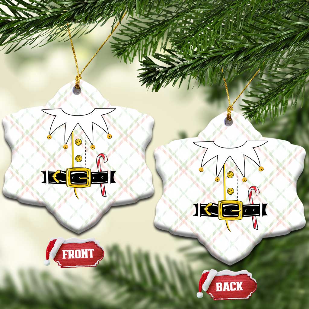 Christmas Elf Costume Ceramic Ornament Holiday Costume Funny Christmas Gift - Wonder Print Shop