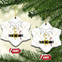 Christmas Elf Costume Ceramic Ornament Holiday Costume Funny Christmas Gift - Wonder Print Shop