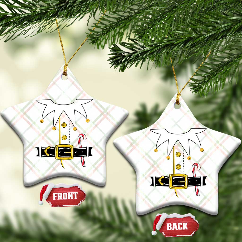 Christmas Elf Costume Ceramic Ornament Holiday Costume Funny Christmas Gift - Wonder Print Shop